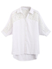 Women Lace Crochet Patchwork Hollow Out Blouse