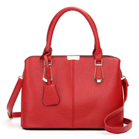 Women Ladies Elegant Pure Color PU Leather Shoulder Bags Crossbody Bags Handbags