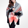 Women Ladies Plaid Soft Two-Sides Pattern Scarves Thick Warm Shawl Wrap Scarf