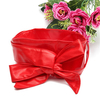 Women Ladies PU Leather Wrap Around Tie Corset Cinch Waist Wide Belt