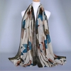 Women Ladies Soft Flower Printed Long Soft Chiffon Tassel Scarves Colorful Stole Shawl Wrap