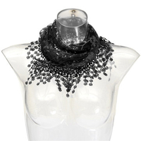 Women Ladies Soft Scarves Small Wraps Shawl Rose Leaves Lace Scarf