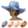 Women Ladies Wedding Hat Summer Floral Church Derby Wide Brim Dress Party Cap