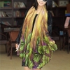 Women Lady Flower Printing Long Big Soft Cotton Voile Scarf Shawl Wrap