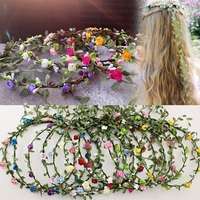 Women Lady Girl Floral Festival Wedding Garland Hair Head Band