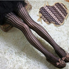 Women Lady Girl Vertical Stripe Sexy Stocking Hollow Out Tights Vintage Pantyhose