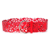 Women Lady Girl Wide Hollow Buckle Waist Belt Stretch Tie Belt Waistband