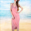 Women Lady Solid Colors Summer Beach Towel Chiffon Oversized Scarf Sunscreen Towel Shawl Scarves
