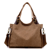Women Large Capacity Canvas Casual Handbag Shopping Travel Shoulder Bags