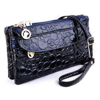 Women Leisure Alligator Pattern PU Leather Phone Bag Handbag Wallet Card Bag