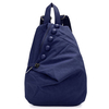Women Leisure Fastener Nylon Backpack Pure Color Student Bag