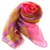 Women Leopard Print Voile Scarves Soft Long Shawl Beach Suncreen Scarves