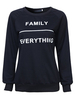 Women Letter Printed Long Sleeve O-Neck Sweatshirt