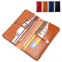 Women Long Hasp Phone Bags Wallet Vintage Purse 8 Card Holder Clutches