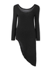 Women Long Sleeve Asymmetric Hem Tops