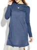 Women Long Sleeve Buttons Turtleneck Long T-Shirts