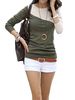 Women Long Sleeve Contrast Color Bottoming T-Shirt