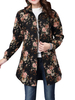 Women Long Sleeve Floral Printed Cotton Coat