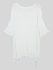 Women Long Sleeve Hollow Out Tassels Beach T-Shirt