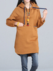 Women Long Sleeve Hooded Thicken Warm Casual Sweatshirt Dresses