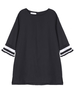 Women Long Sleeve O Neck Pleated Patchwork Casual Mini Dress