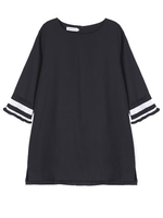 Women Long Sleeve O Neck Pleated Patchwork Casual Mini Dress