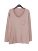 Women Long Sleeve O Neck Pockets T-Shirts