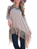 Women Long Sleeve O-Neck Tassels T-Shirt