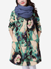 Women Long Sleeve Printed Single Breasted Coat