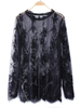 Women Long Sleeve See Through Lace Blouse