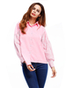 Women Long Sleeve Stripe Patchwork Buttons Blouses