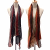 Women Long Soft Cotton Voile Print Scarves Shawl Wrap Scarf