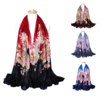 Women Long Soft Neck Chiffon Wrap Shawl Stole Warm Winter Scarf