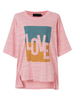 Women Loose Letters Printed O-Neck Short Sleeve Irregular T-Shirt