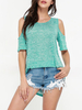 Women Loose Off Shoulder Solid Color Short Sleeve T-Shirts