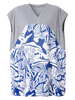 Women Loose V-Neck Short Sleeve Printed Patchwork T-Shirt