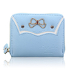 Women Lovely Bowknot Zipper Short Wallet Purse Card Holders