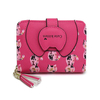Women Lovely Cat Tassel Printing Zipper Hasp Short Wallet