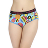 Women Lovely Colorful Priting Viscose Briefs Mid Waist Panties Underwear