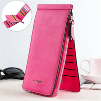 Women Men 26 Multi-slots Card Holder Ultrathin PU Leather Zipper Business Card Case 5.5