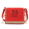 Women Men Canvas Casual Creative Writing Prose Shoulder Bag Crossbody Bags