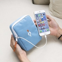 Women Men Canvas Casual Date Link Bag Phone Bag Portable Bags Purse Card Holder