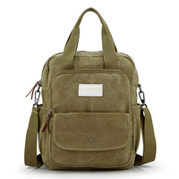 Women Men Canvas Casual Retro Portable Tote Shoulder Bag Backpack