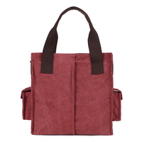 Women Men Canvas Casual Square Large Capacity Shoulder Bag Handbag
