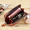 Women Men Genuine Leather Short Wallet Zipper Coin Bags Card Holder Key Bags