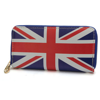 Women Men Money Design Long Zipper Wallet Casual Leisure Cards Purse