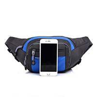 Women Men Nylon Casual Waist Bag Light Crossbody Bag