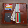 Women Men PU Wallet Card Bag Business Long Zipper Purse Wallet