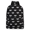 Women Men School Bag Cute Bags Big Eyes Pattern Canvas Backpack