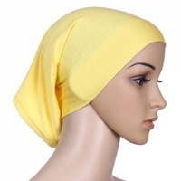 Women Mercerized Cotton Solid Scarf Breathable Muslim Hijab Islamic Scarf Muslim Headscarf